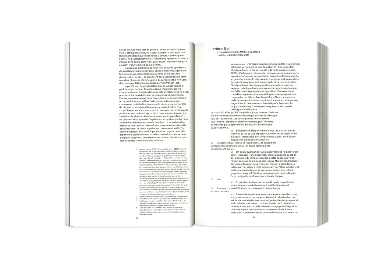 choreographing exhibitions