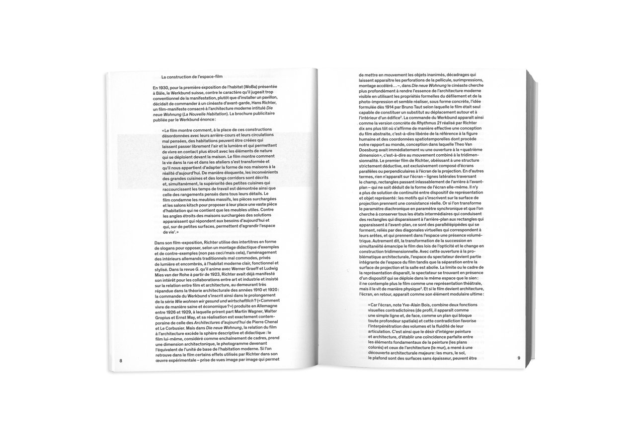 the exhibition of a film