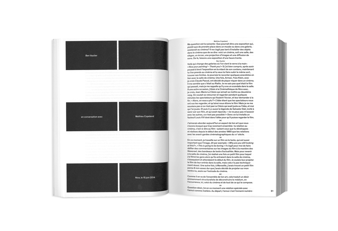 the exhibition of a film